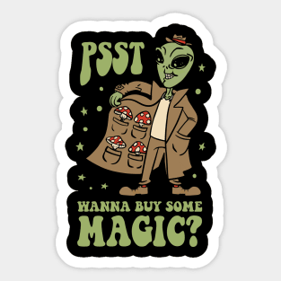 Alien Magic Mushroom Dealer Sticker